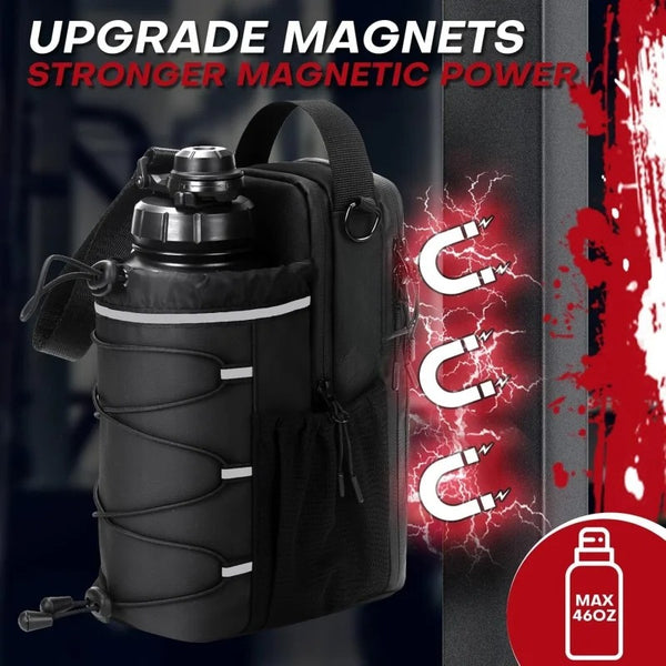 Magnetic Gym Bottle Bag with Crossbody Strap