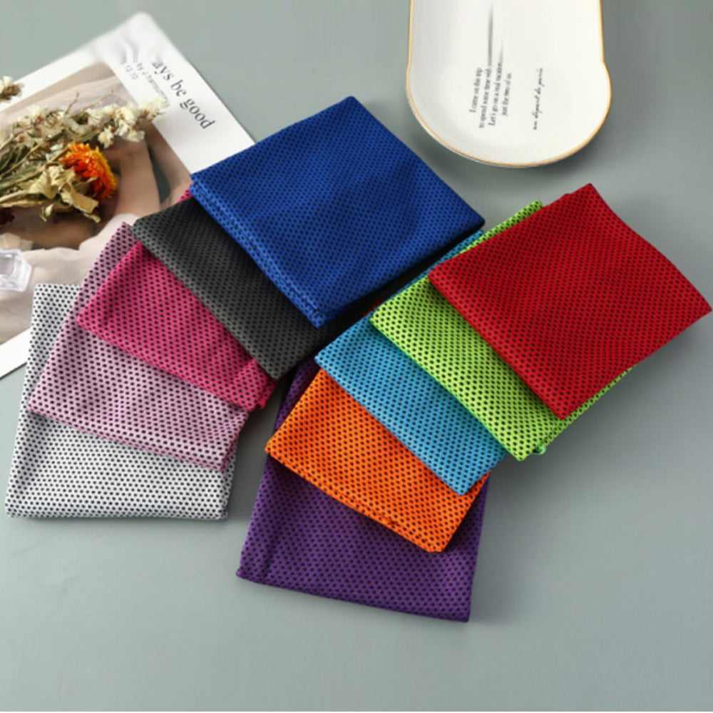 Quick-dry towel in use