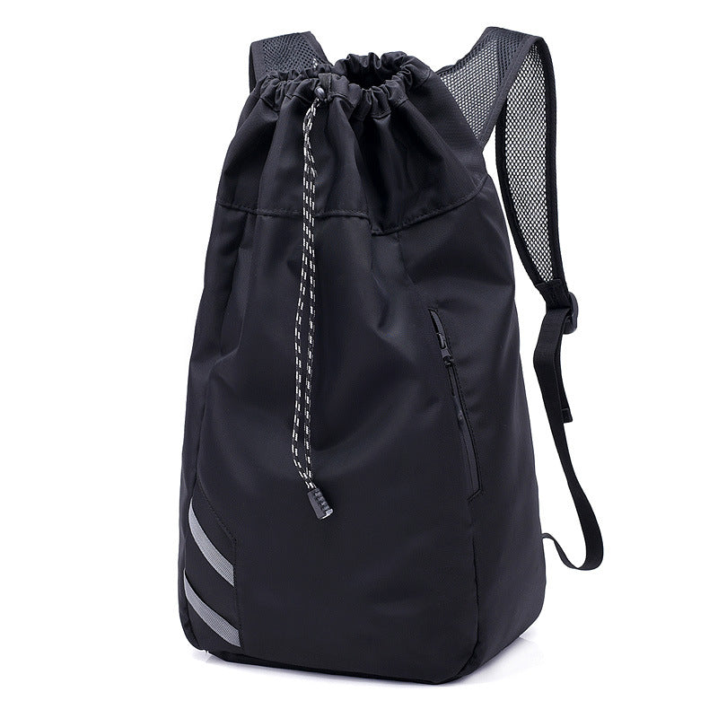 Drawstring Gym Backpack with Reflective Stripes