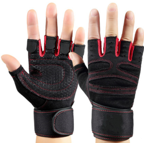 Gym gloves wrist strap detail