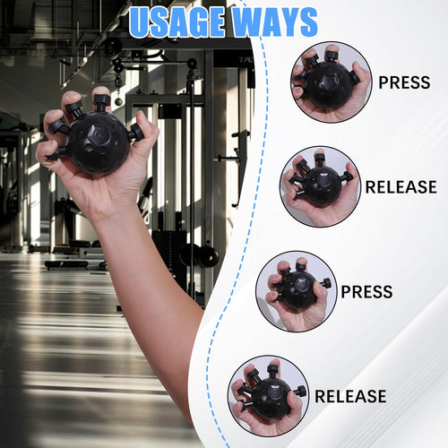 Hand gripper in use