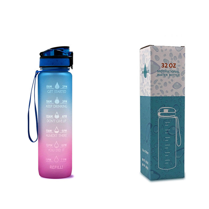 1L Motivational Water Bottle with Time Markers