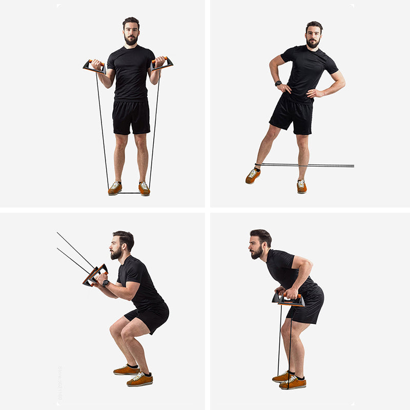 Push-Up Stands with Resistance Cords