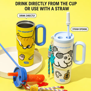 Insulated tumbler with straw lid