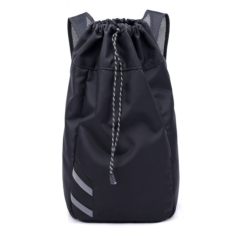 Drawstring Gym Backpack with Reflective Stripes