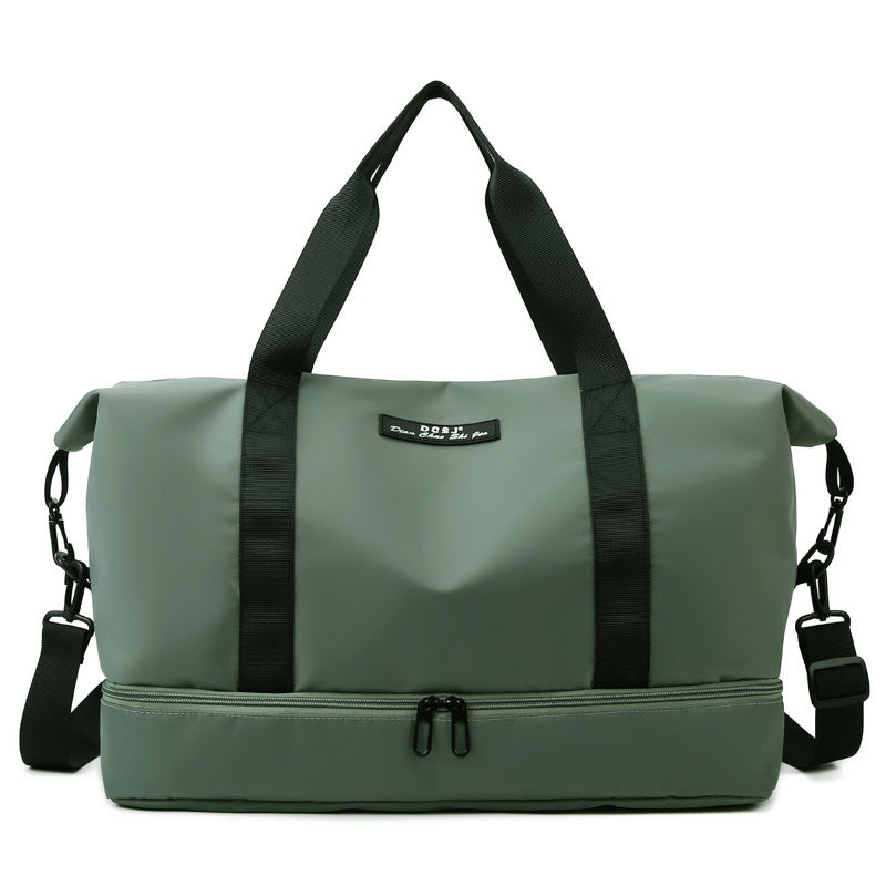 Duffle bag carried on shoulder