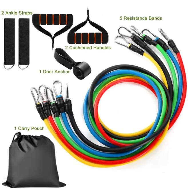 Resistance bands set in use
