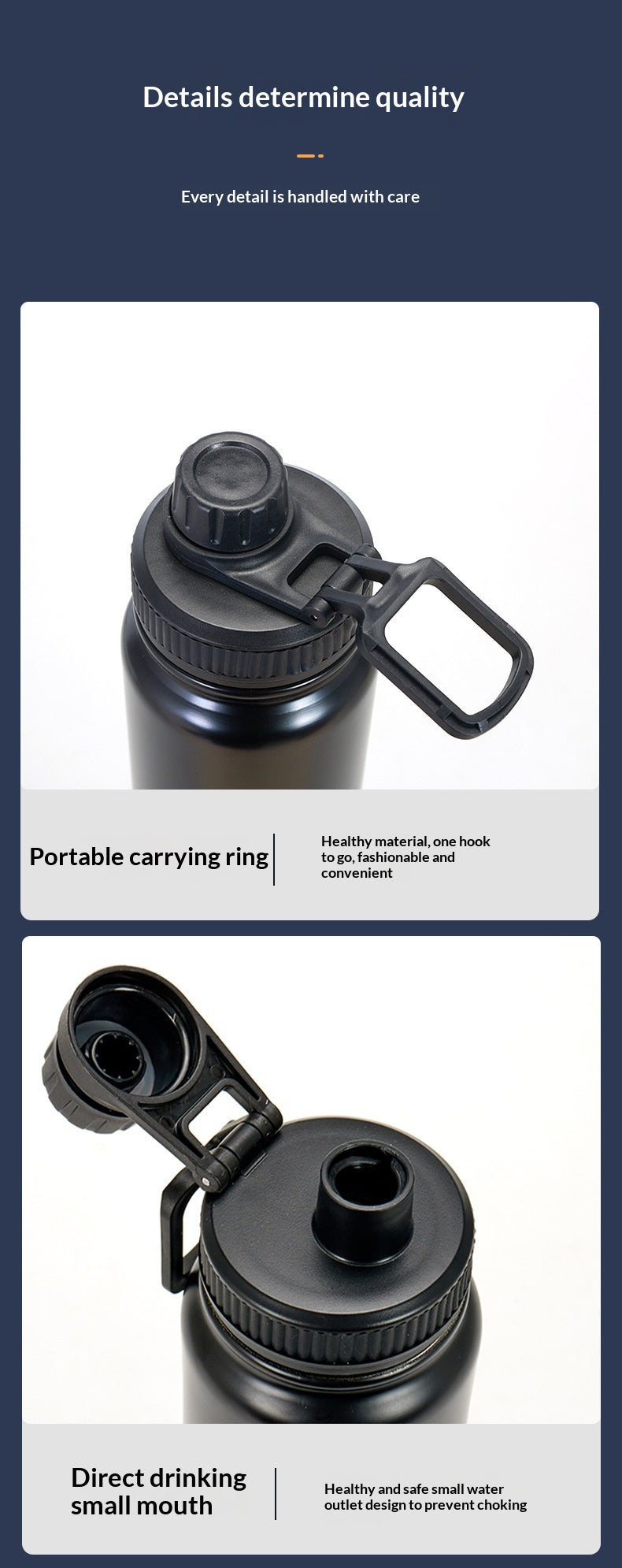 32 oz Vacuum-Insulated Stainless Steel Sports Bottle