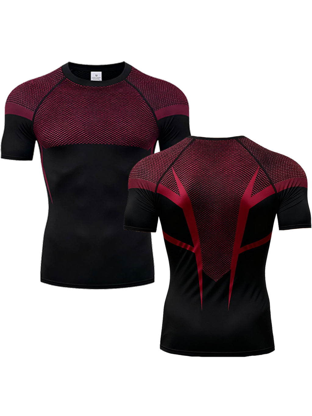 Red and black gym tee